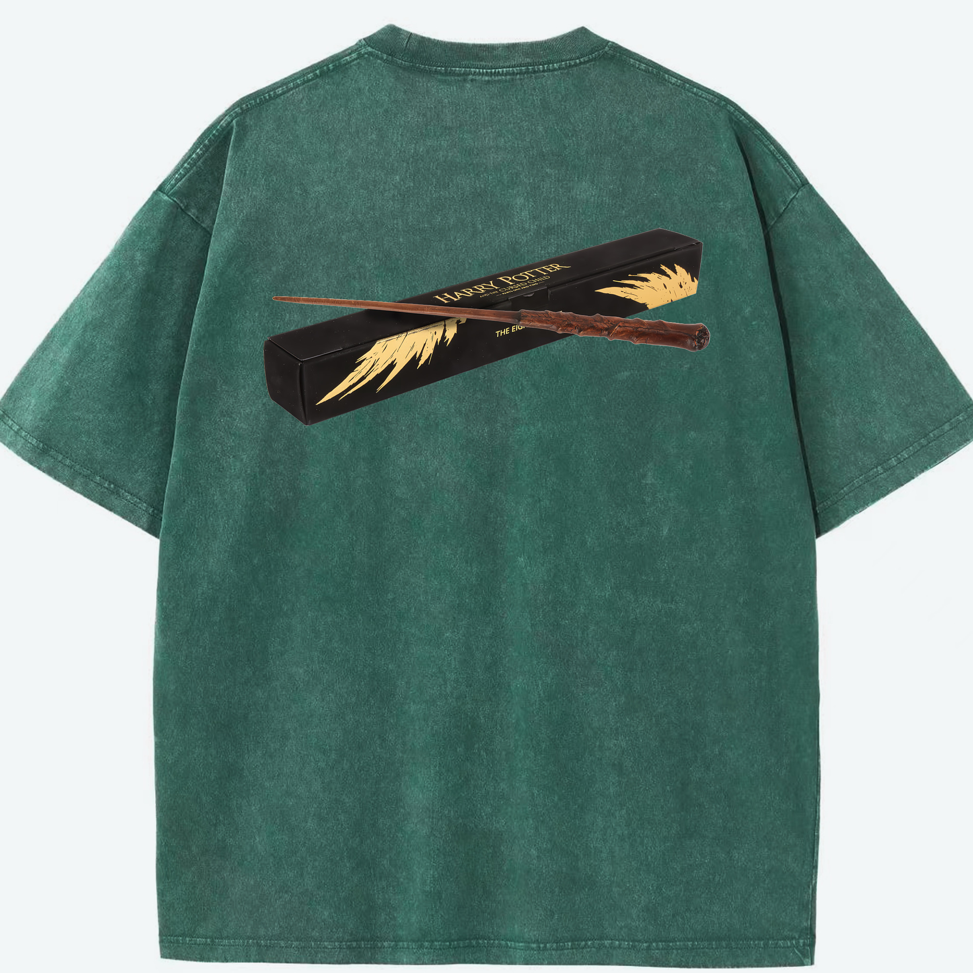 （画像用） Harry Potter ハリー・ポッターシリーズ 綿100% ヴィンテージ風 半袖Tシャツ（背面プリント）
